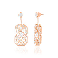 Stunning Oblong Rose Gold Danglers