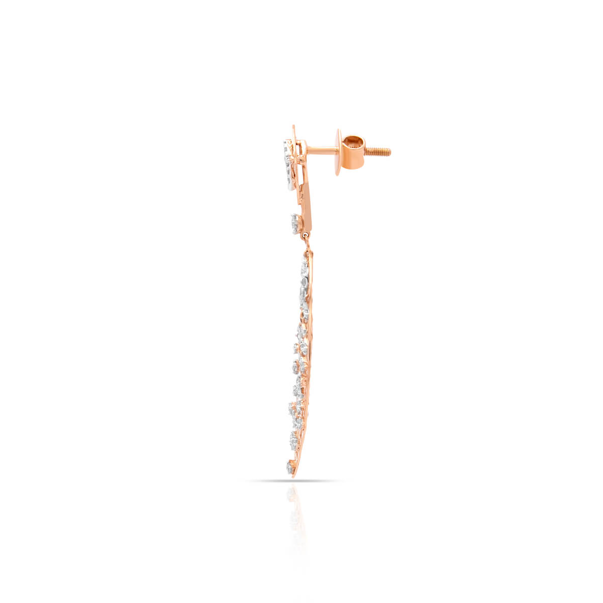 Stunning Oblong Rose Gold Danglers