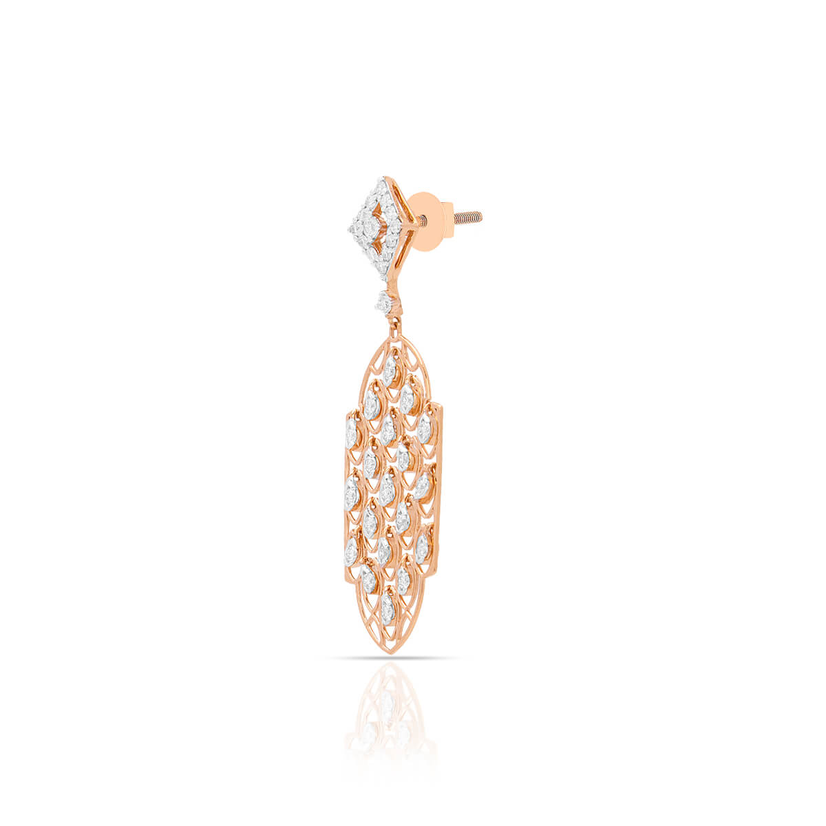 Enigmatic Stunning Rose Gold Danglers
