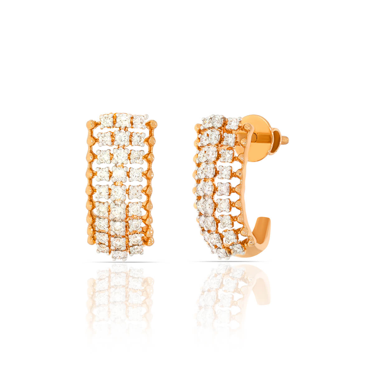 14K Rose Gold Hoops for Minimal Elegance