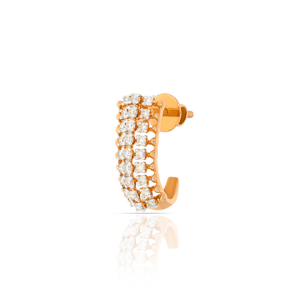 14K Rose Gold Hoops for Minimal Elegance