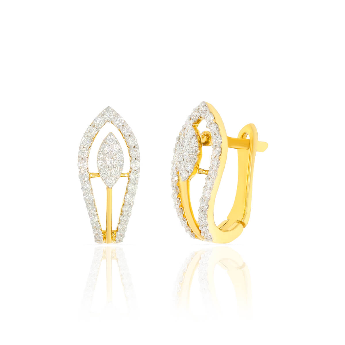 18K Diamond Hoops with Pure Elegance
