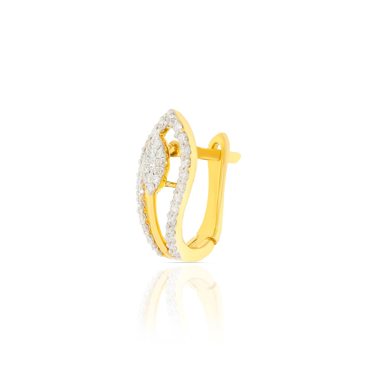 18K Diamond Hoops with Pure Elegance