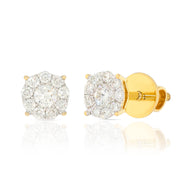 18K Sophisticated Orb Diamond Studs