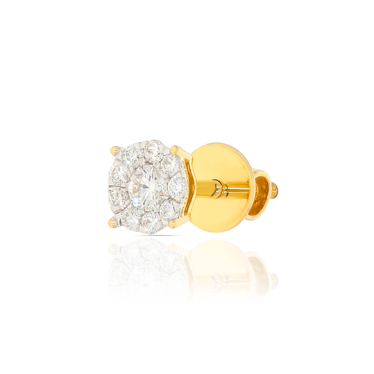 18K Sophisticated Orb Diamond Studs