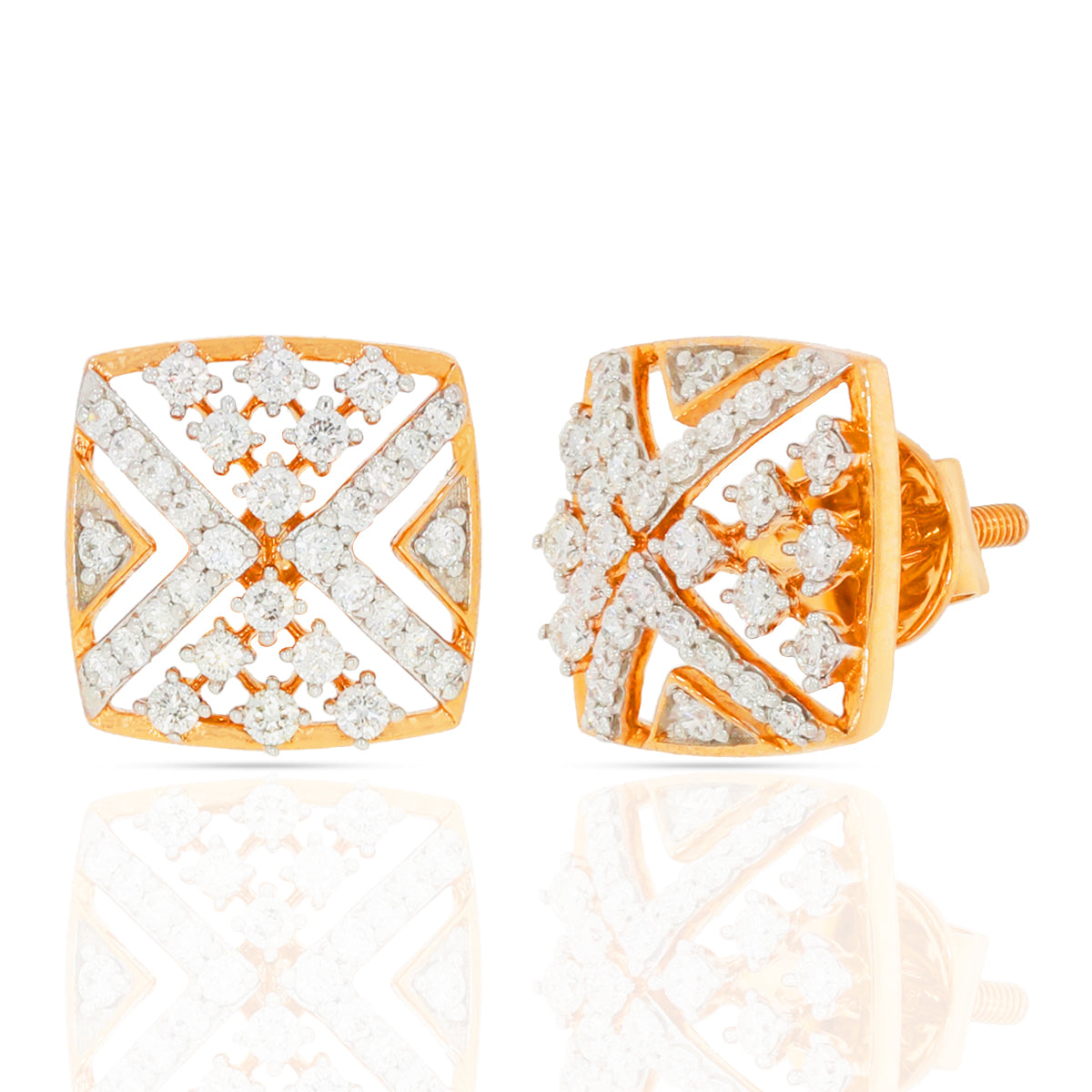 Bold Dazzle 18K Diamond Studs