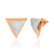 Alluring Rose Gold 18K Trigonal Studs