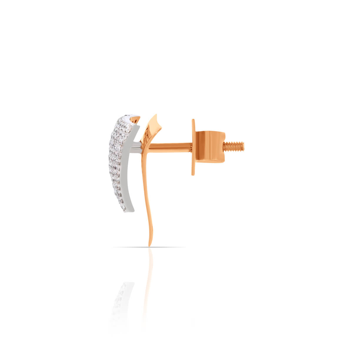 Alluring Rose Gold 18K Trigonal Studs