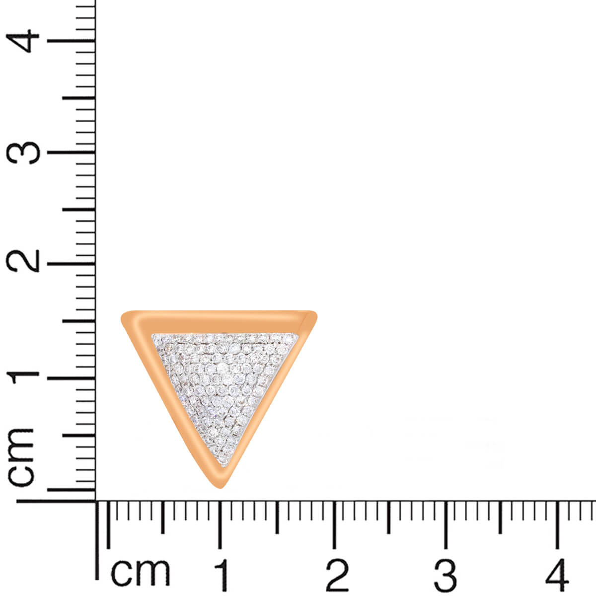 Alluring Rose Gold 18K Trigonal Studs