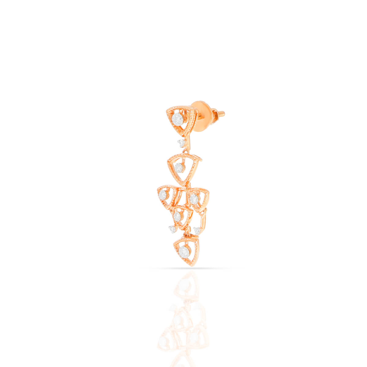 Simple Shimmer Trigonal Diamond Danglers