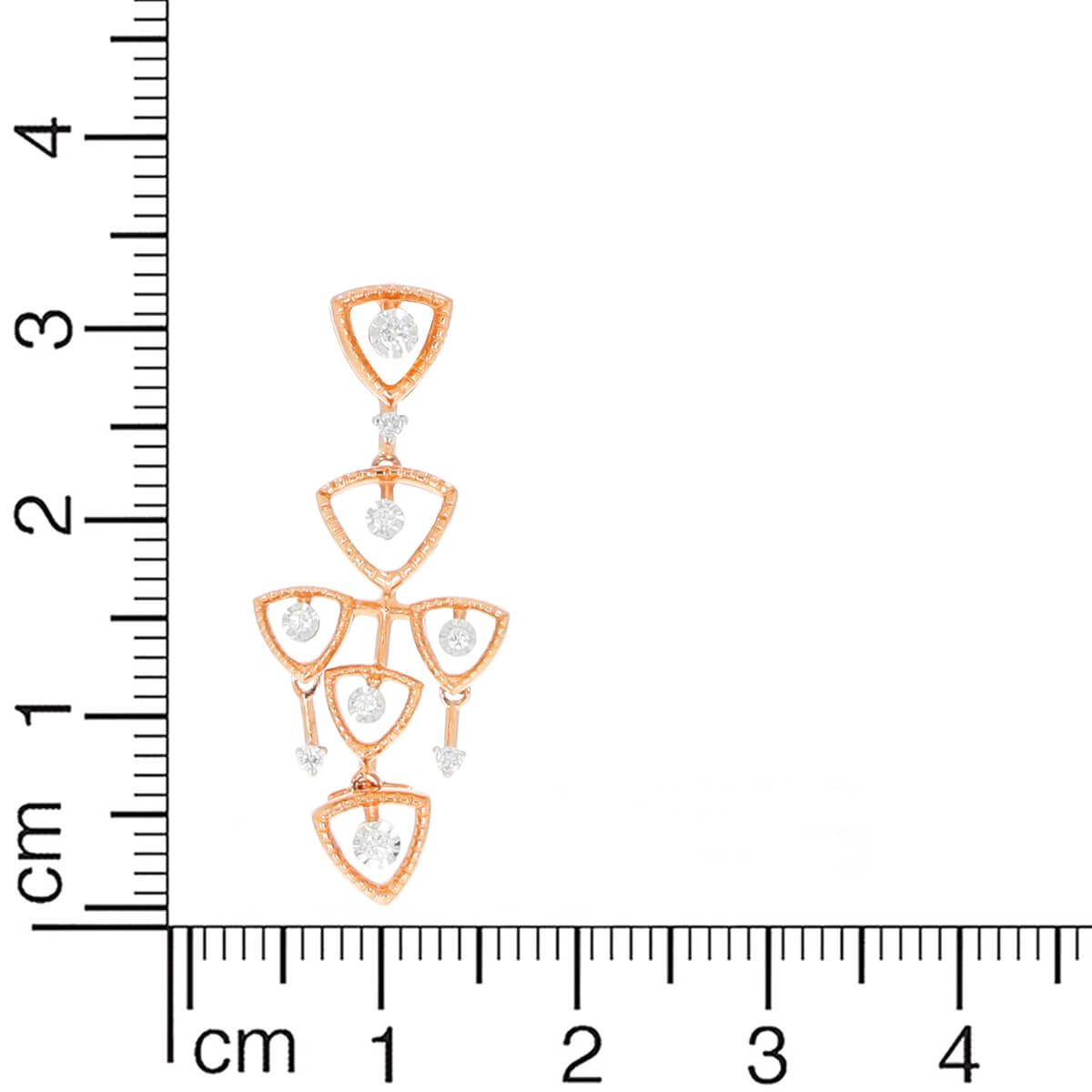 Simple Shimmer Trigonal Diamond Danglers