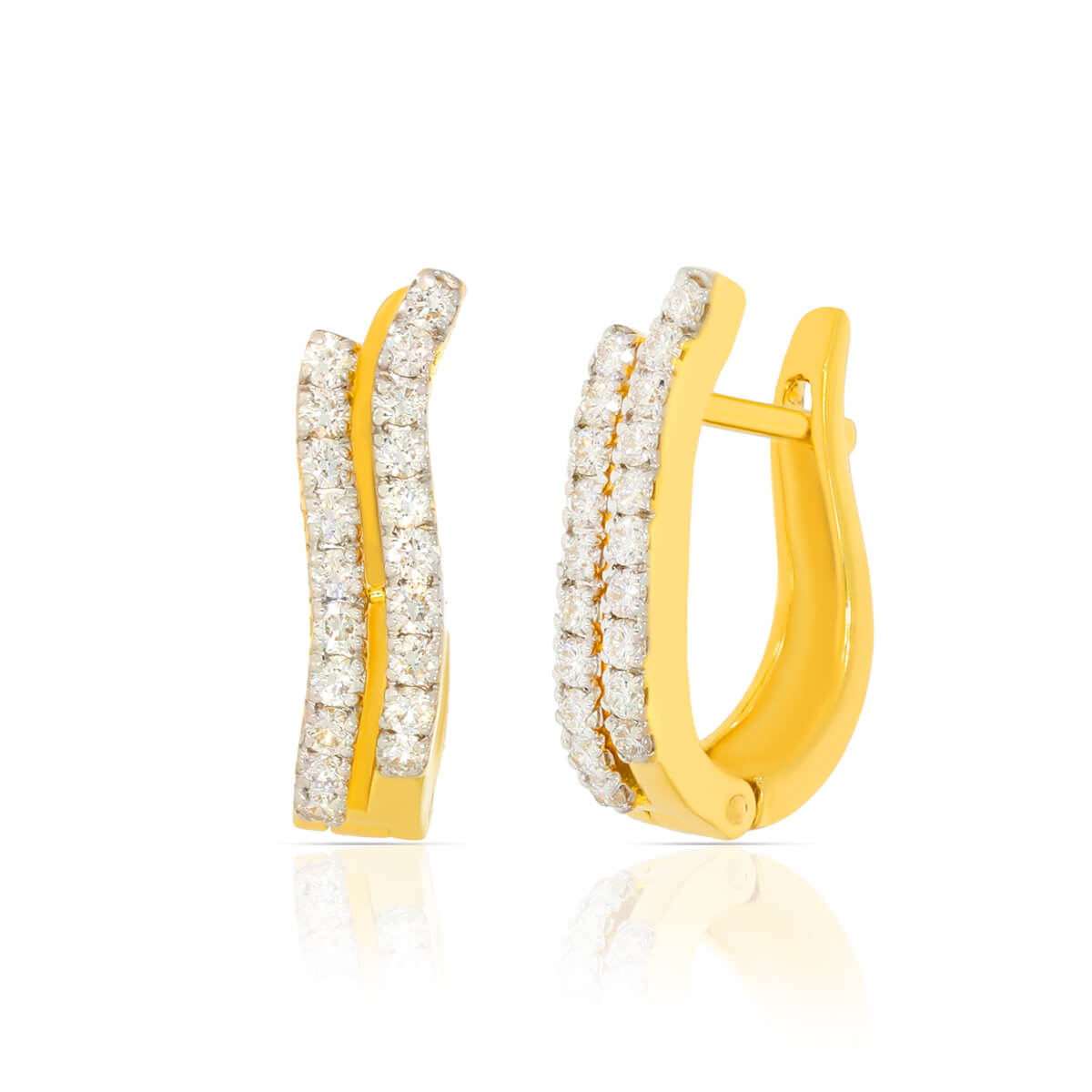 Slender Elegance Diamond Hoops
