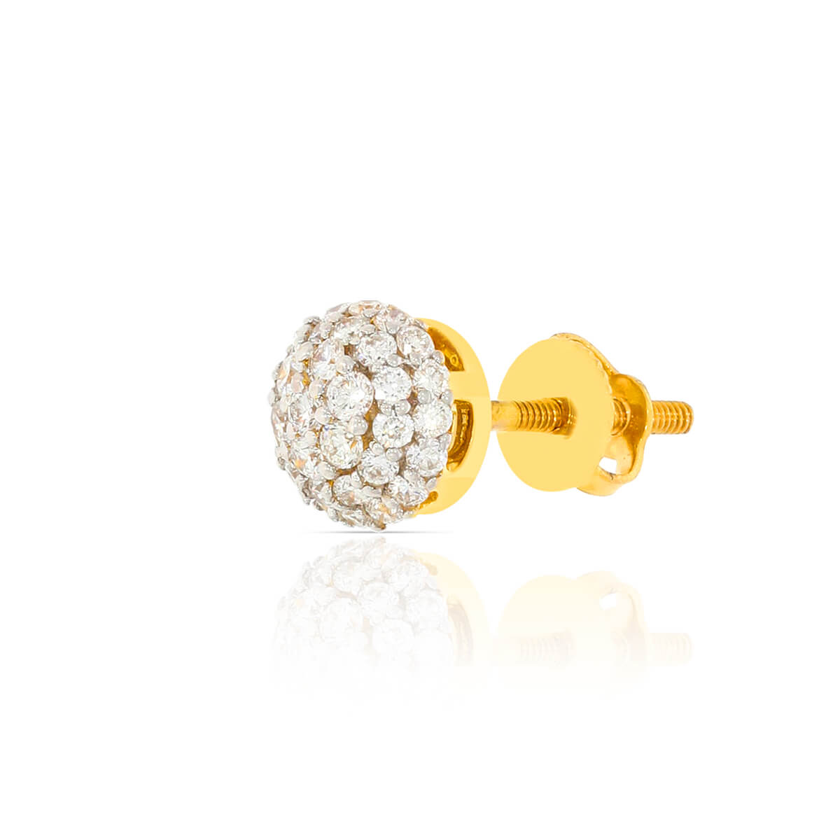 Effortlessly Stylish 18K Diamond Floral Studs