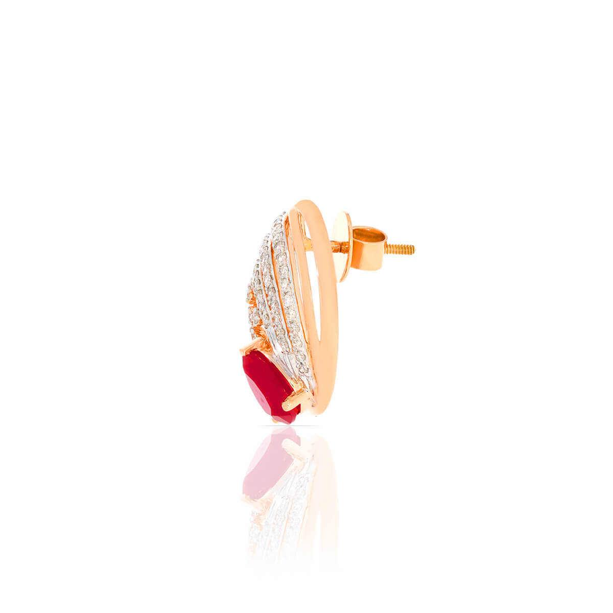 Geometric Charm Gold Studs