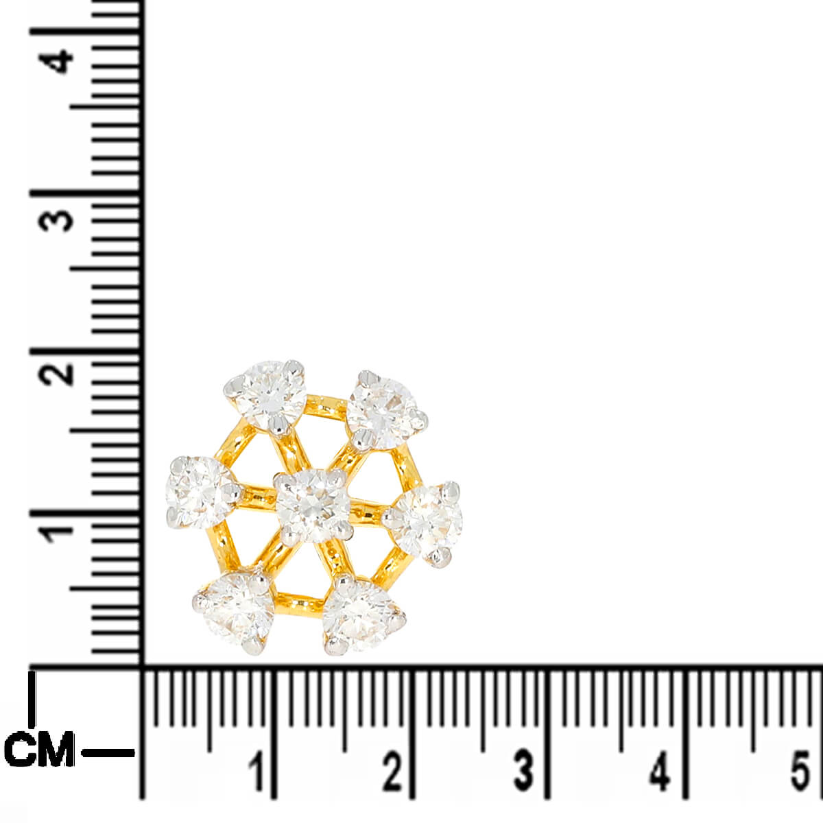 Cheerful Radiant Wheel Motif 18K Studs