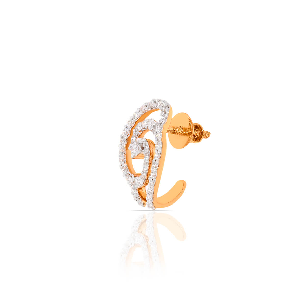 Charming Swirl Rose Gold Hoops