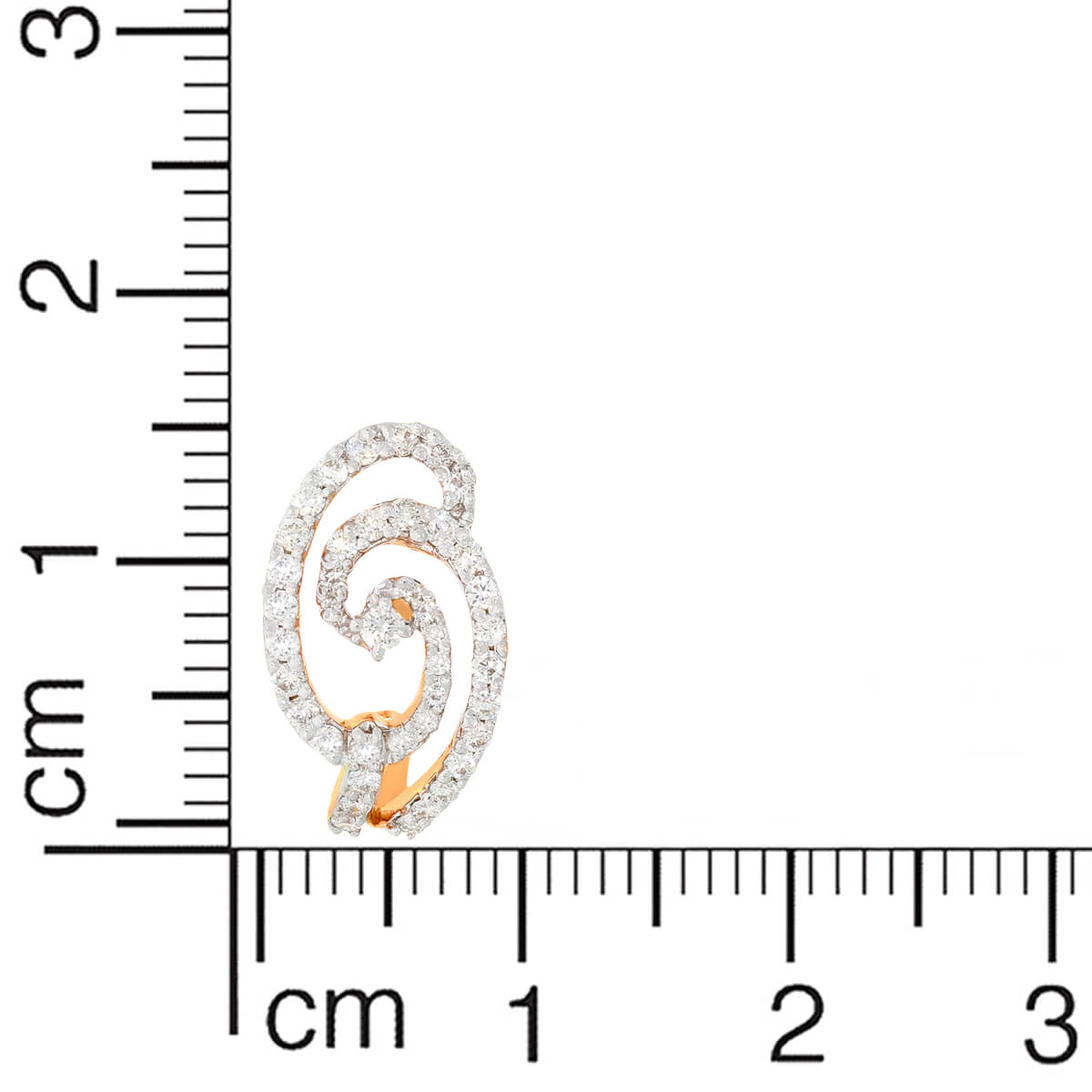 Charming Swirl Rose Gold Hoops