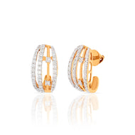 Rosy Shimmer Gold Hoops