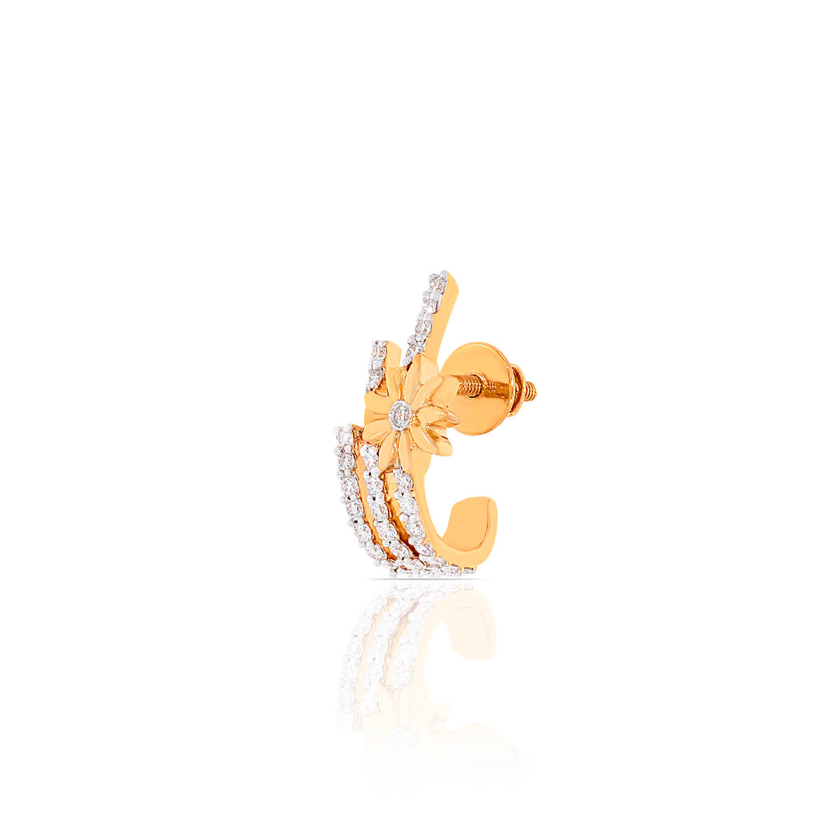 Shimmering Slender 18K Gold Hoops