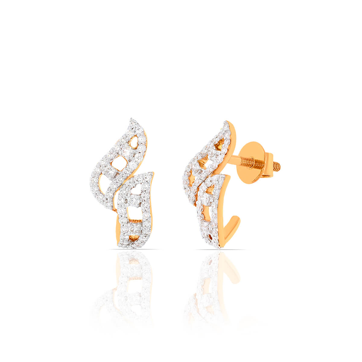 Shimmering Starlit 18K Gold Hoops
