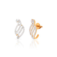Modern Twirl Rose Gold Hoops