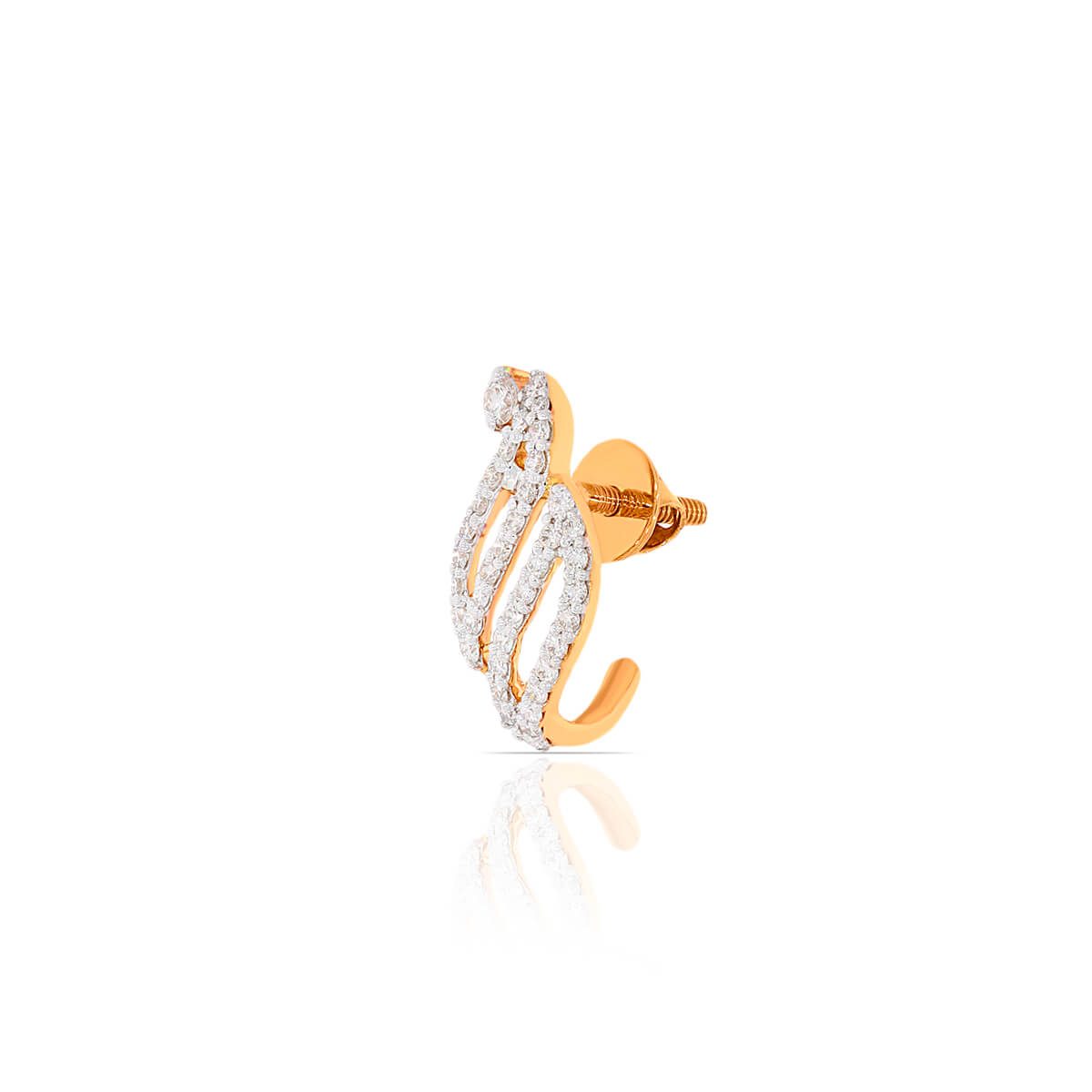 Modern Twirl Rose Gold Hoops