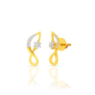 Sparkling 18K Gold Studs