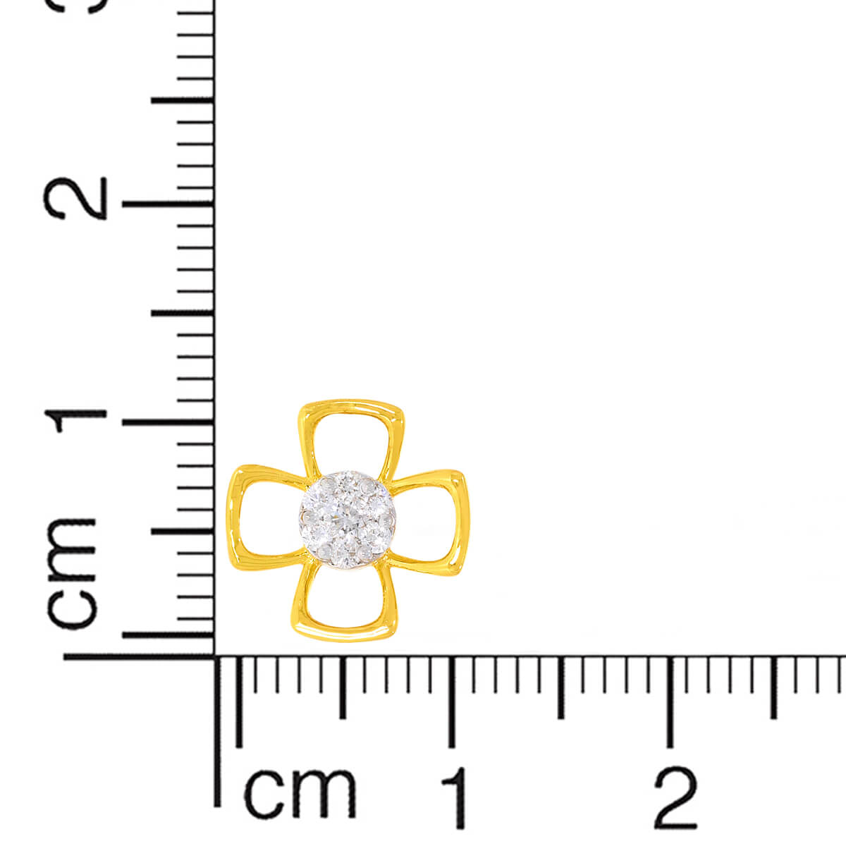 Trendy 18K Gold Clover Stud Earrings