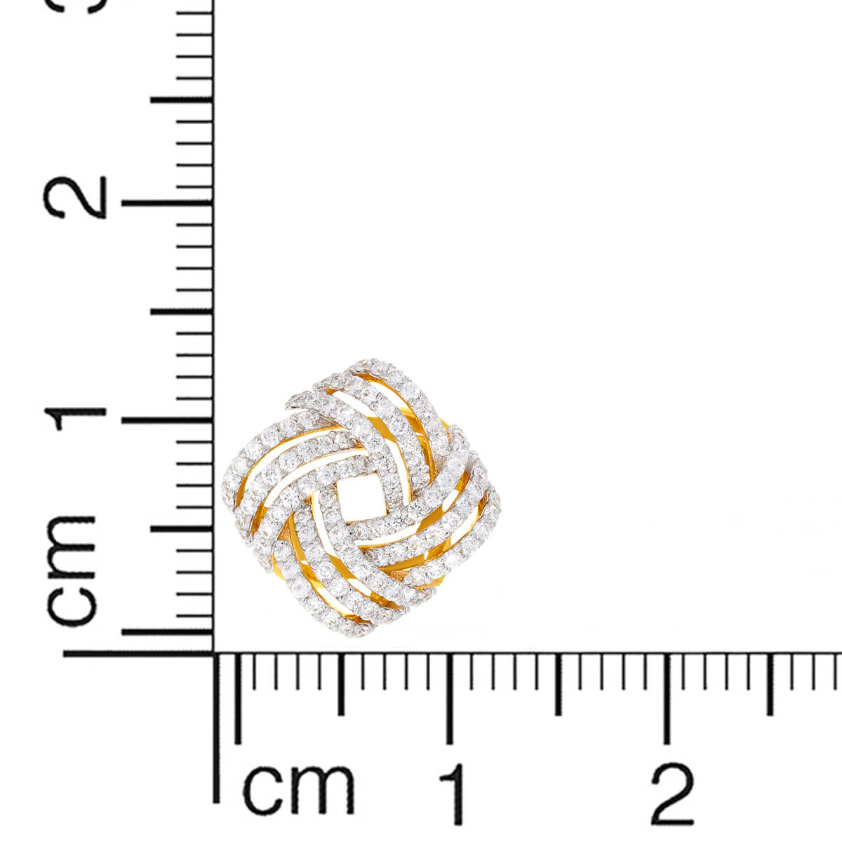 18K Box Studs Exquisitely Crafted with Diamond