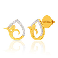 Refined Paisley Elegance 18K Studs