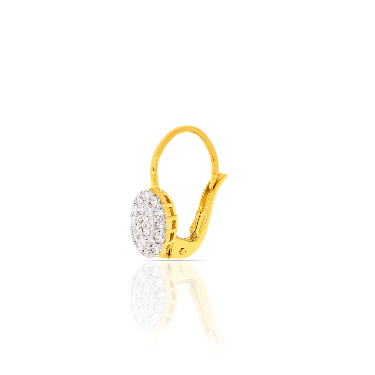 Lucky Charm Floral Hoops in 18K