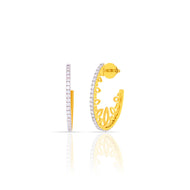 Petite Sphere Hoops with Dazzling Diamonds
