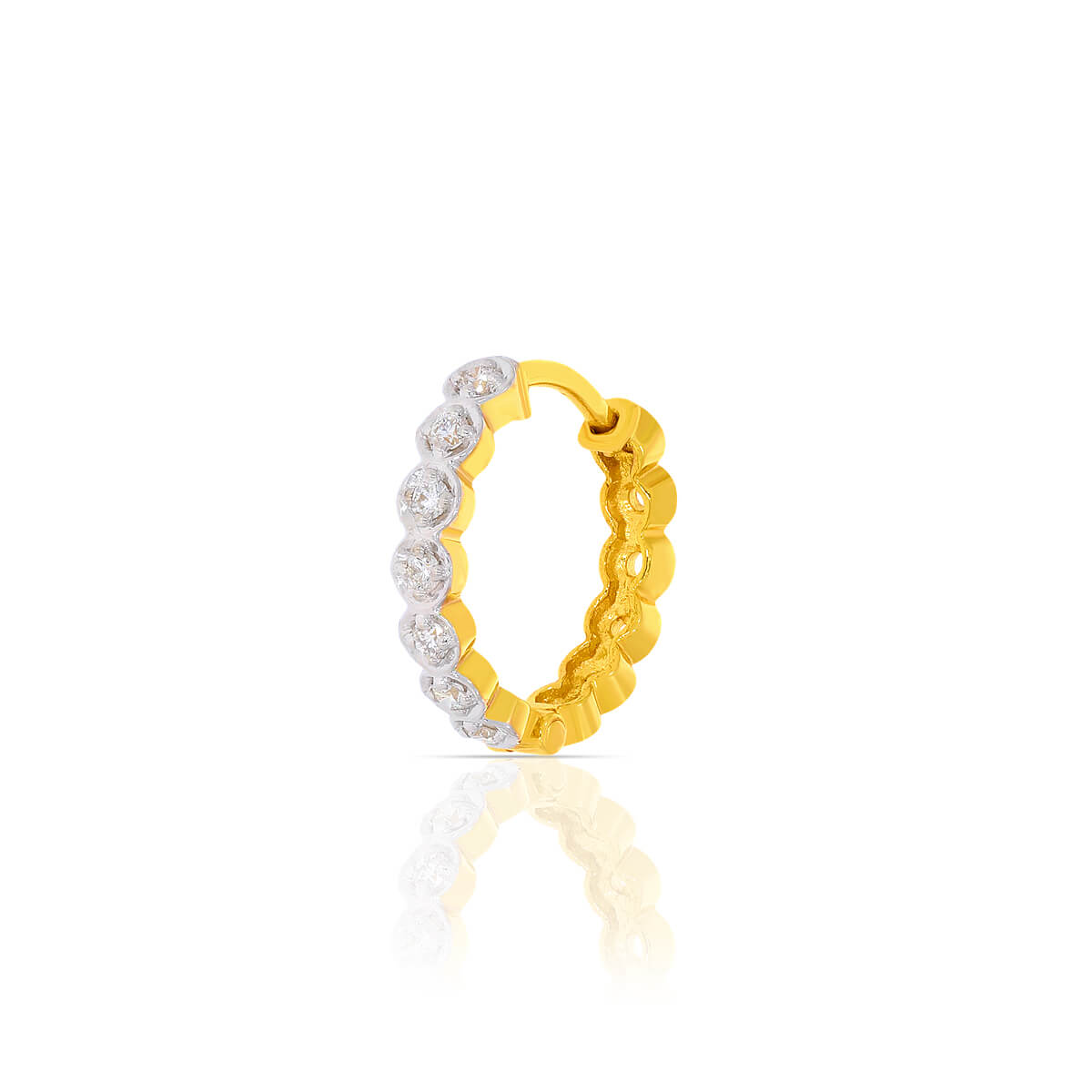 Vintage Charm Diamond Hoops