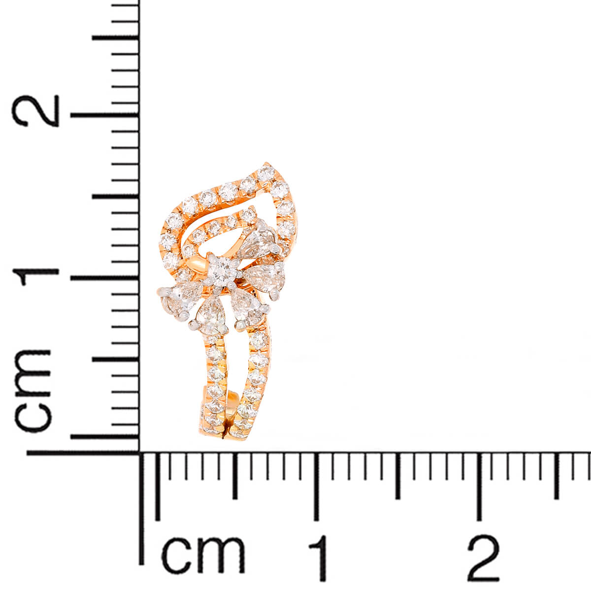 18K Gold Hoops with Elegant Flower Bloom
