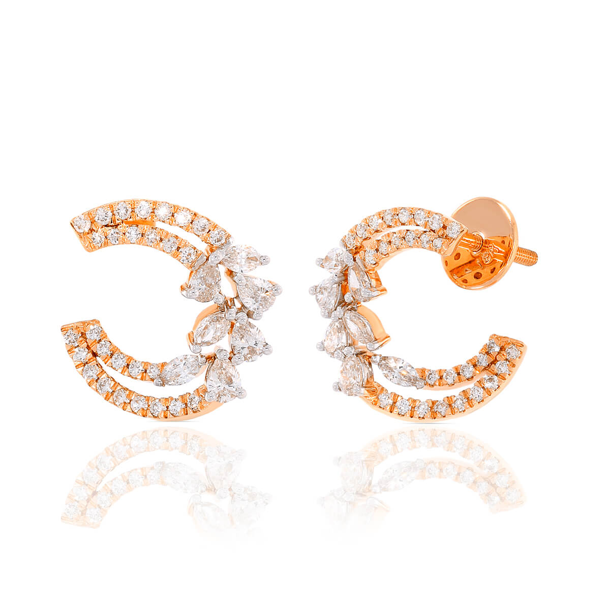 Celestial Charm 18K Rose Gold Studs