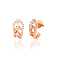 Stunning 18K Diamond Hoops with Intricate Motifs