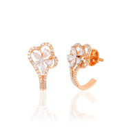 18K Floweret Hoops with Shinning Glow