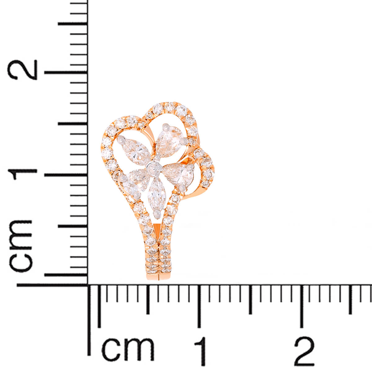 18K Floweret Hoops with Shinning Glow