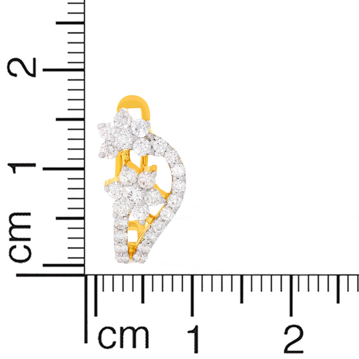 Shinning Flora Elegance 18K Diamond Hoops