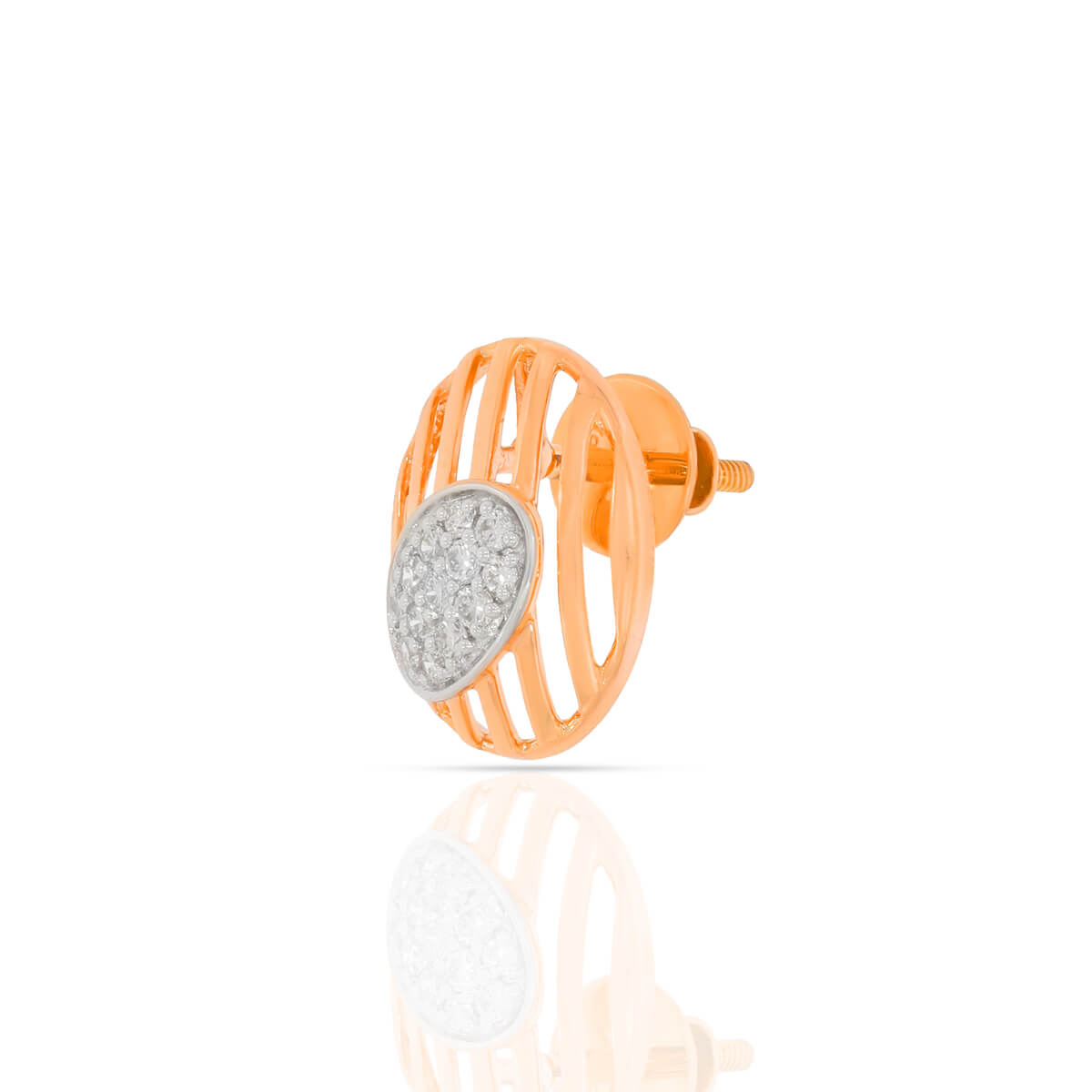 Contemporary Shine 18K Oval Studs