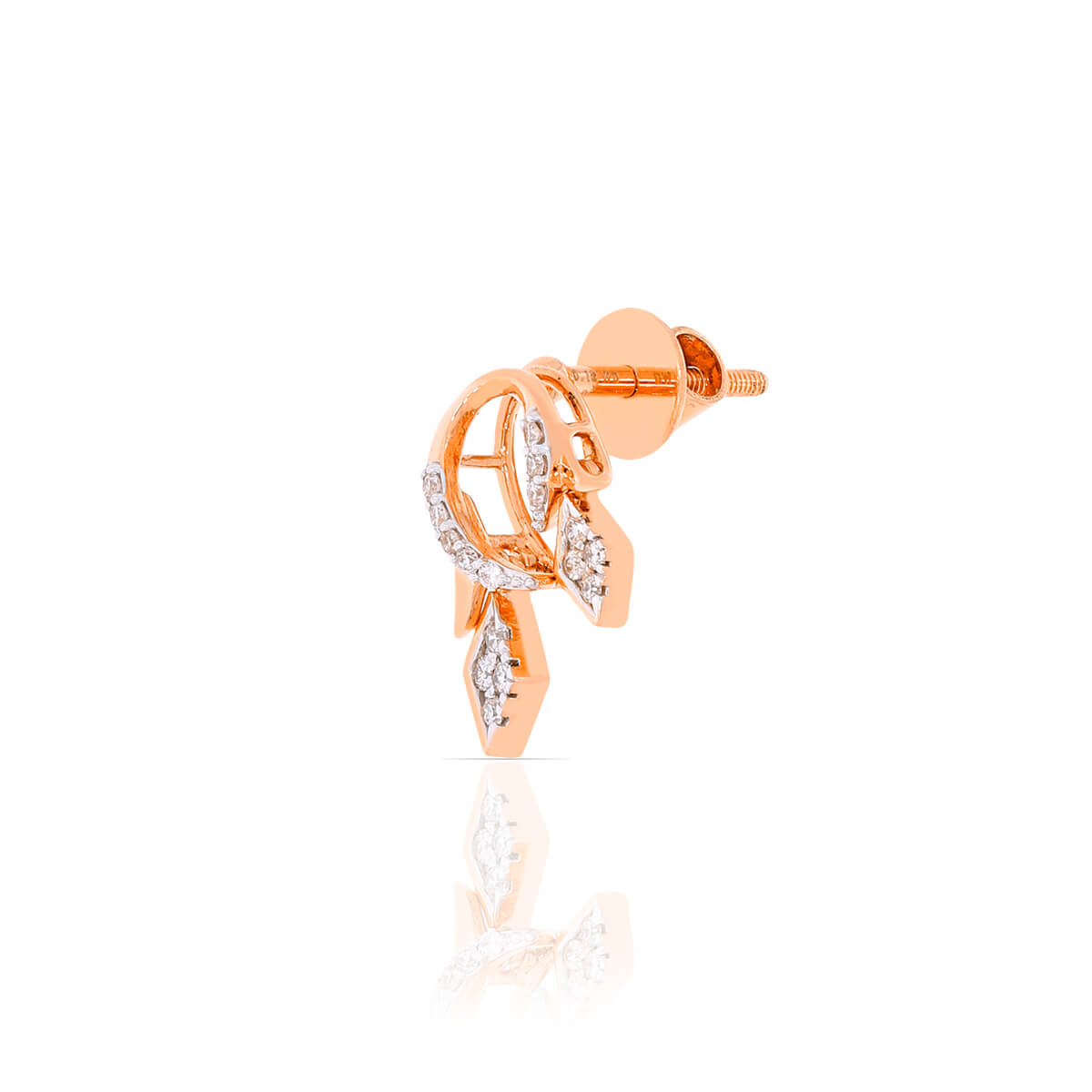 18K Rose Gold Modern Minimalist Studs