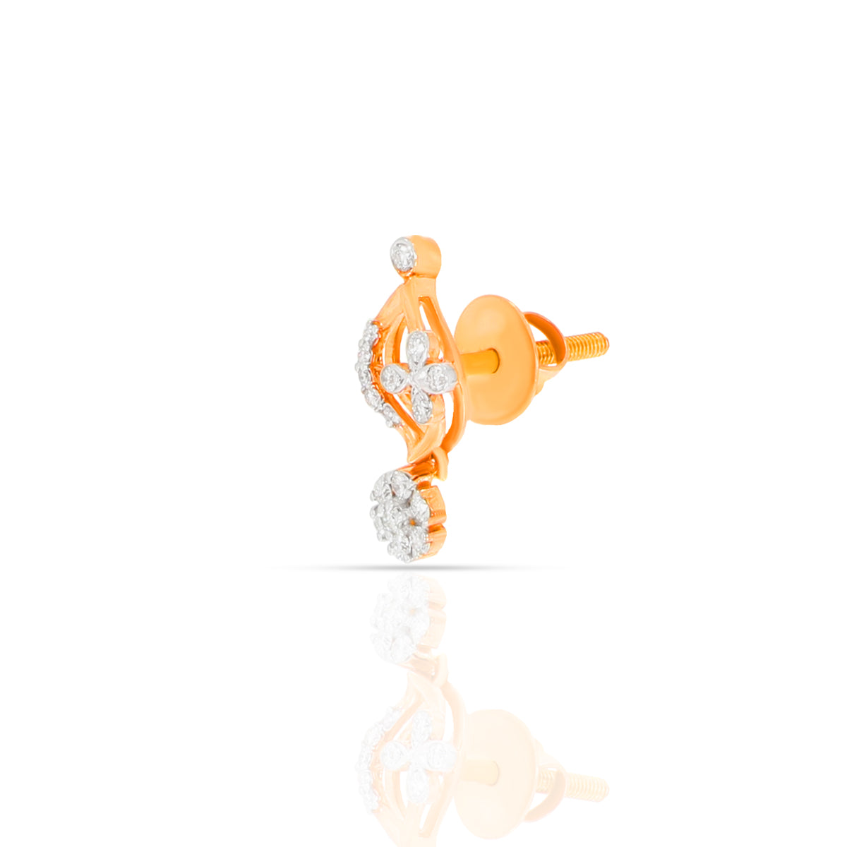 Dainty Flora Gold Studs 18K