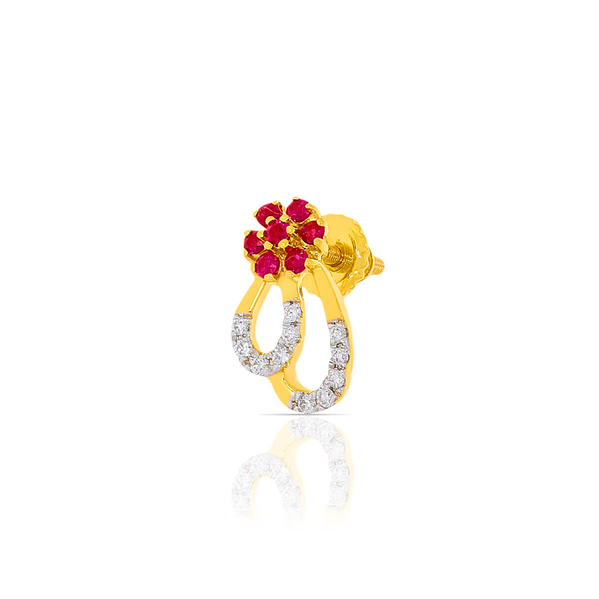 Alluring Cherry Bud Gold Studs
