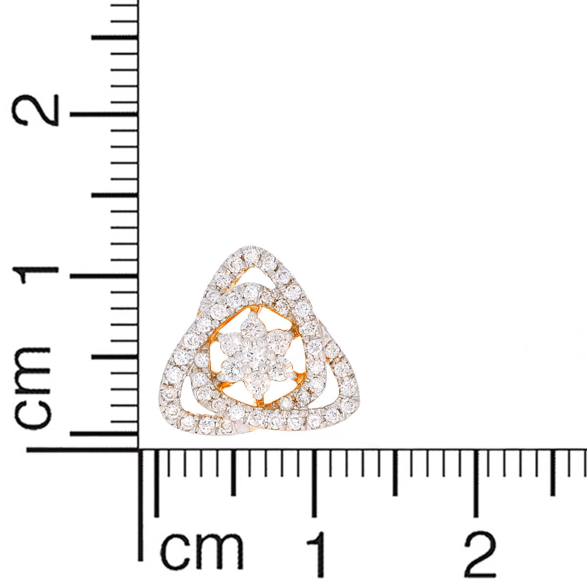 Exquisite Rose Gold Trigonal Studs