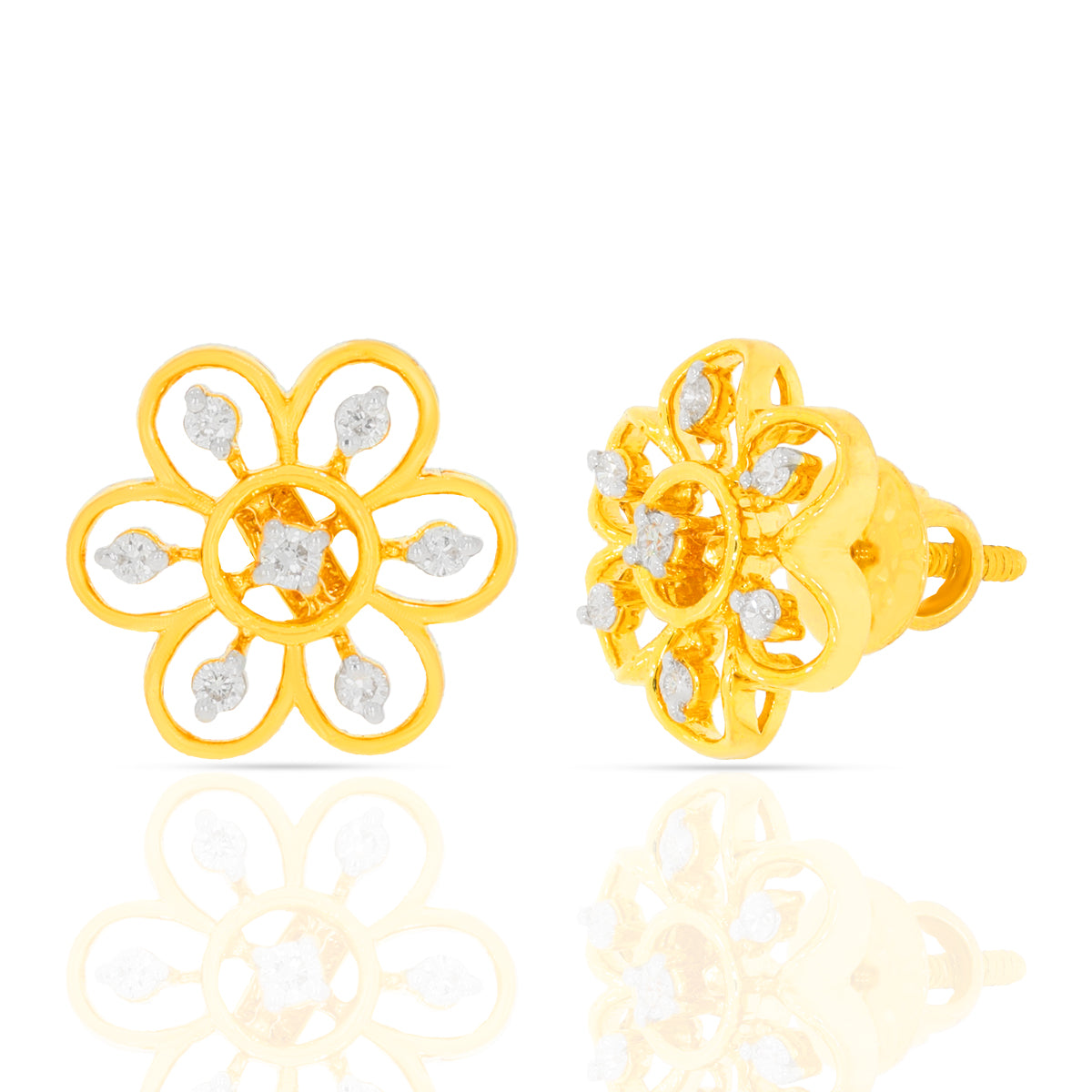 Soft Dazzle Flora 18K Diamond Studs