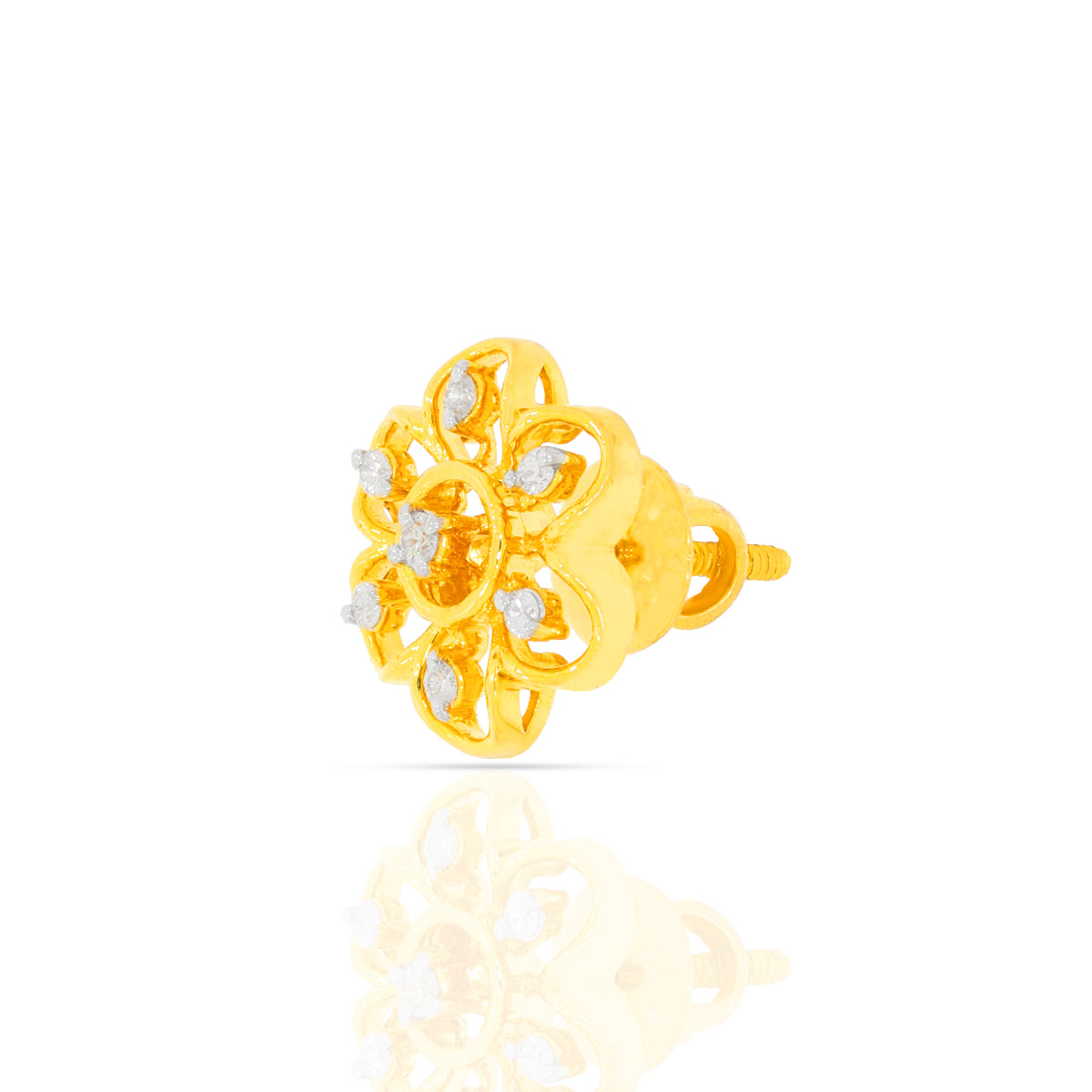 Soft Dazzle Flora 18K Diamond Studs