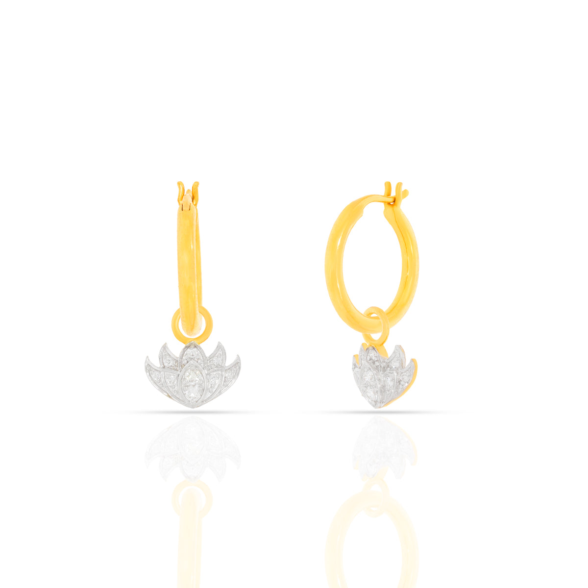Pure Elegance Diamond Hoops 18K