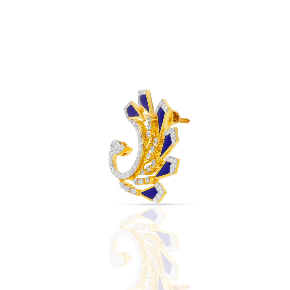 Gleaming Peacock Wing Studs