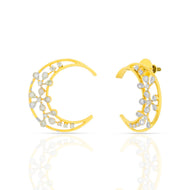 Stylish Crescent Design 18K Studs for Modern Elegance
