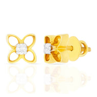 Graceful Floral Solitaire Studs